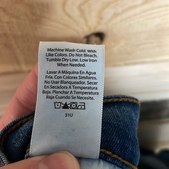 George size 40x30 Medium Wash Relaxed Regular Fit Straight Leg Stretchy Jeans - Picture 11 of 11